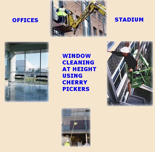 Window Cleaning at Height using Cherry Pickers